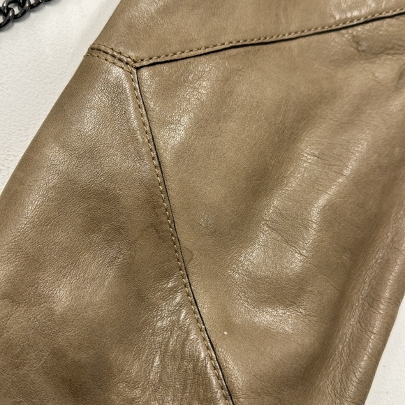 Banana Republic Thick Leather Clutch Bag Embellished with Metal Studs - Picture 8 of 17